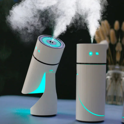 260ML Wireless Air Humidifier - USB Aromatherapy Diffuser with Rechargeable Battery and LED Night Light for Home and Office