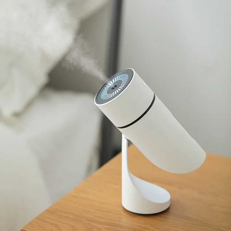 260ML Wireless Air Humidifier - USB Aromatherapy Diffuser with Rechargeable Battery and LED Night Light for Home and Office