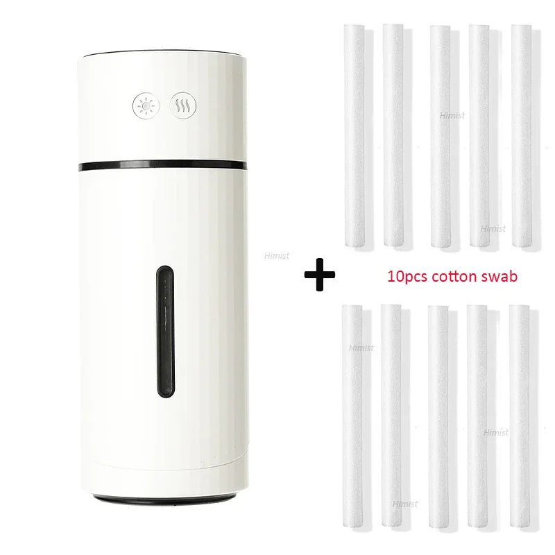 260ML Wireless Air Humidifier - USB Aromatherapy Diffuser with Rechargeable Battery and LED Night Light for Home and Office