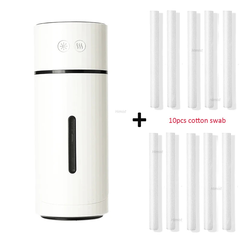 260ML Wireless Air Humidifier - USB Aromatherapy Diffuser with Rechargeable Battery and LED Night Light for Home and Office
