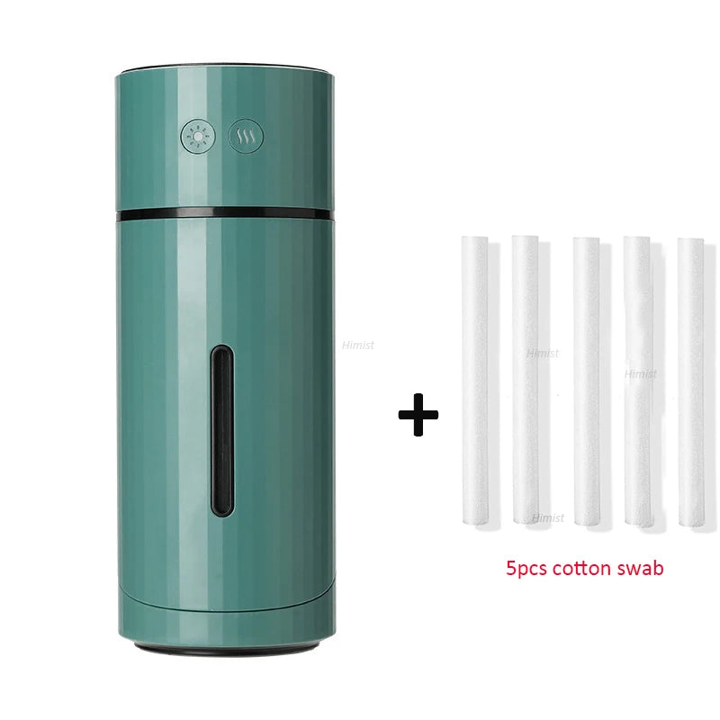 260ML Wireless Air Humidifier - USB Aromatherapy Diffuser with Rechargeable Battery and LED Night Light for Home and Office