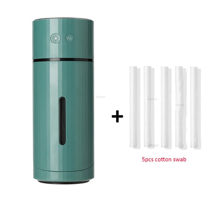 260ML Wireless Air Humidifier - USB Aromatherapy Diffuser with Rechargeable Battery and LED Night Light for Home and Office